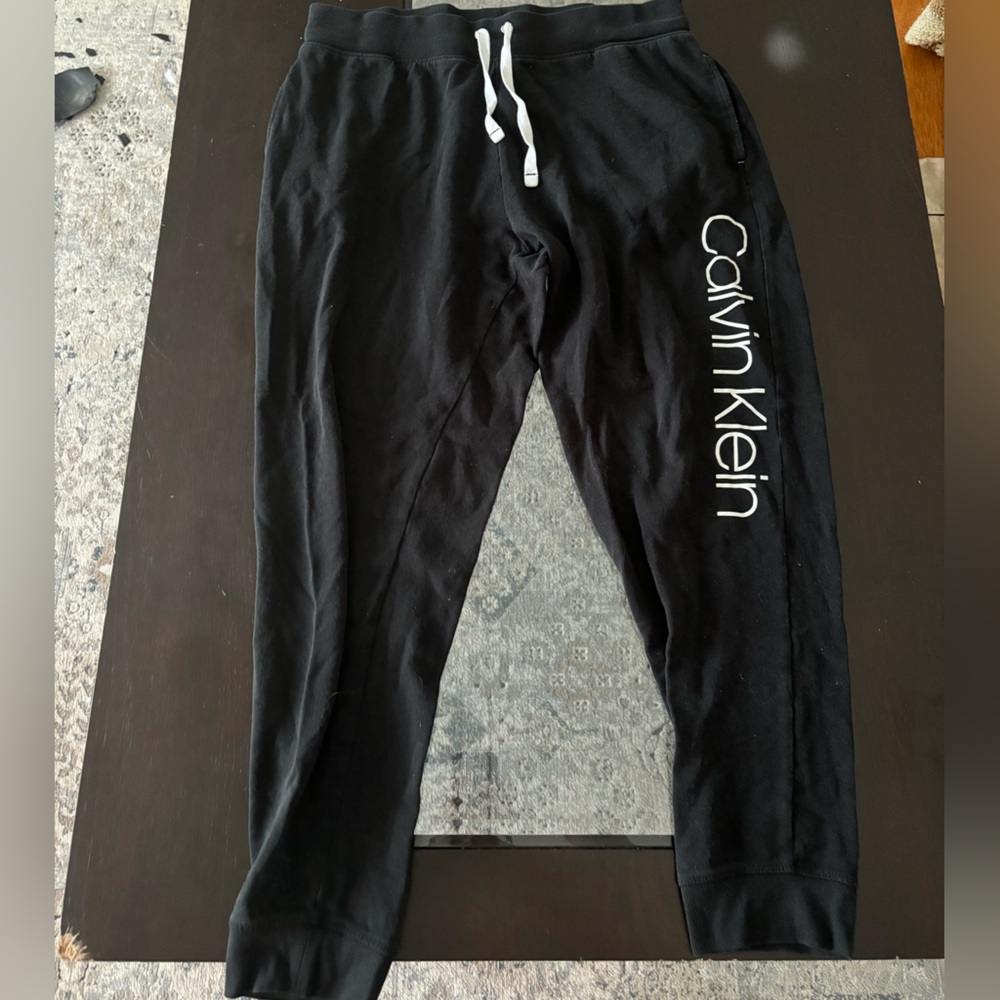 Calvin Klein, Black Sweatpants, Size Large